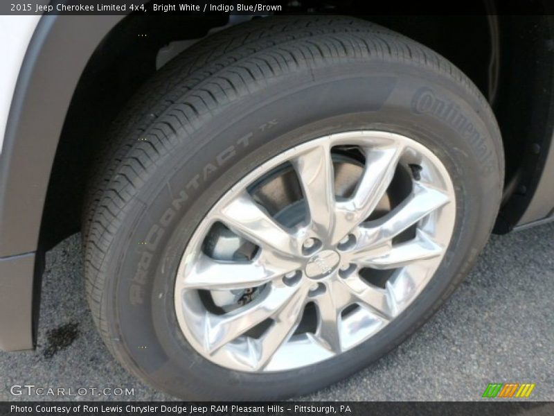 Bright White / Indigo Blue/Brown 2015 Jeep Cherokee Limited 4x4