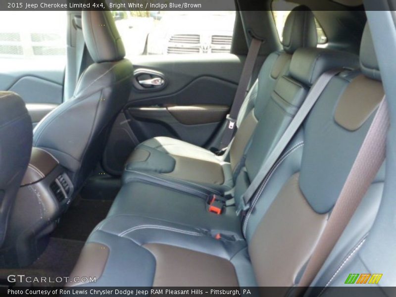 Bright White / Indigo Blue/Brown 2015 Jeep Cherokee Limited 4x4