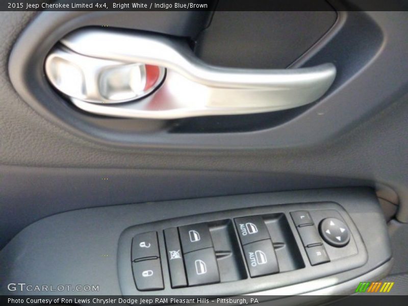 Bright White / Indigo Blue/Brown 2015 Jeep Cherokee Limited 4x4