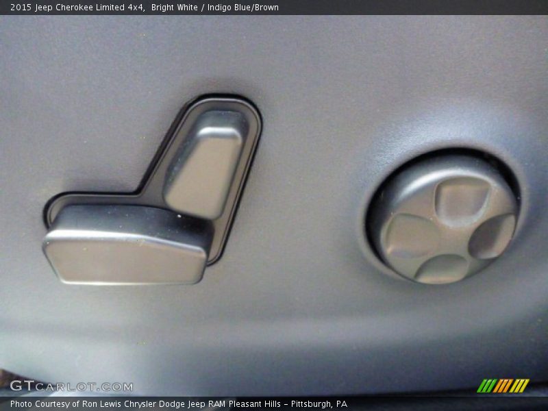 Bright White / Indigo Blue/Brown 2015 Jeep Cherokee Limited 4x4