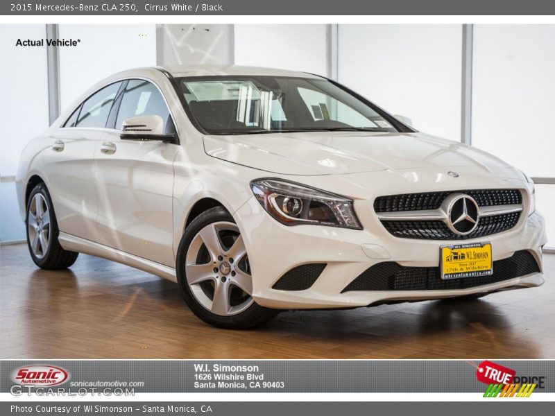 Cirrus White / Black 2015 Mercedes-Benz CLA 250