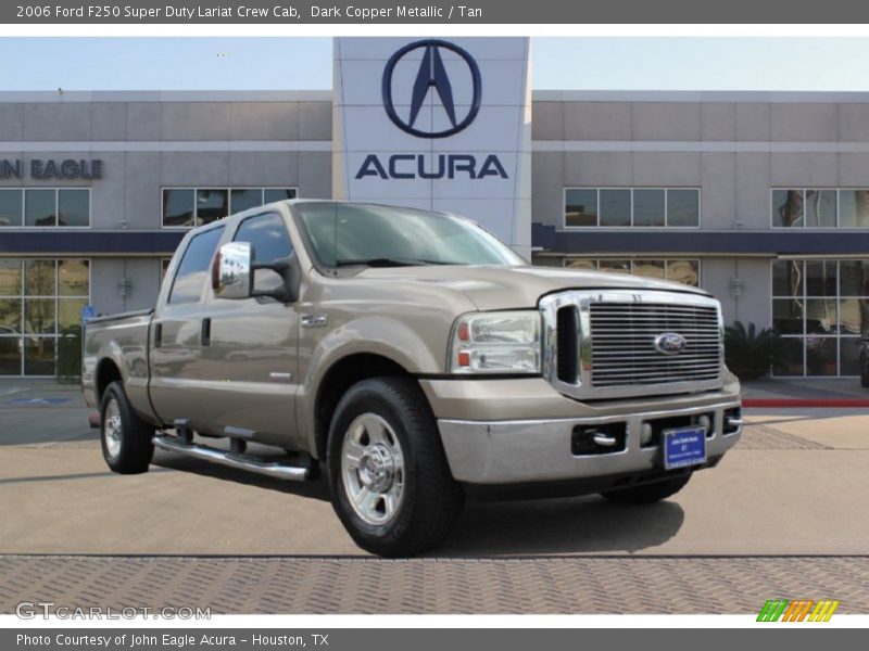 Dark Copper Metallic / Tan 2006 Ford F250 Super Duty Lariat Crew Cab