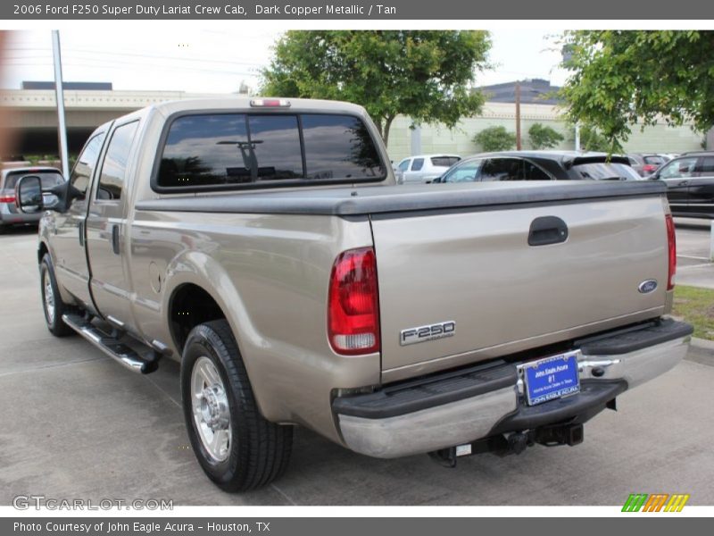 Dark Copper Metallic / Tan 2006 Ford F250 Super Duty Lariat Crew Cab