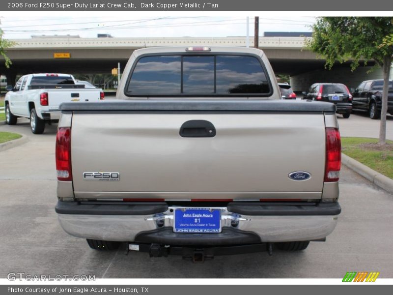 Dark Copper Metallic / Tan 2006 Ford F250 Super Duty Lariat Crew Cab