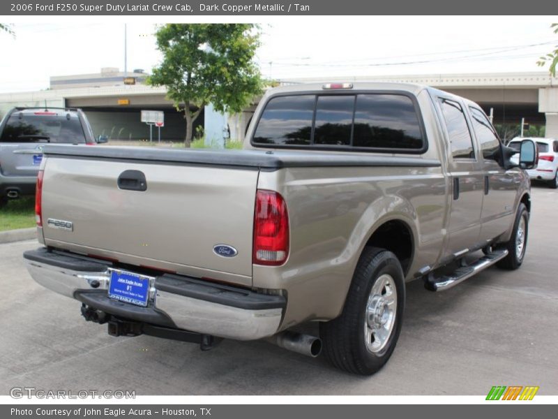 Dark Copper Metallic / Tan 2006 Ford F250 Super Duty Lariat Crew Cab