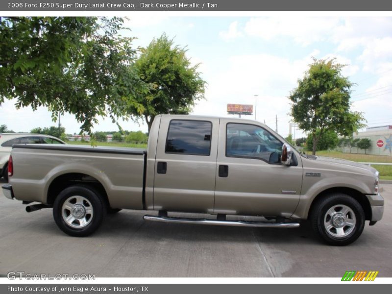 Dark Copper Metallic / Tan 2006 Ford F250 Super Duty Lariat Crew Cab