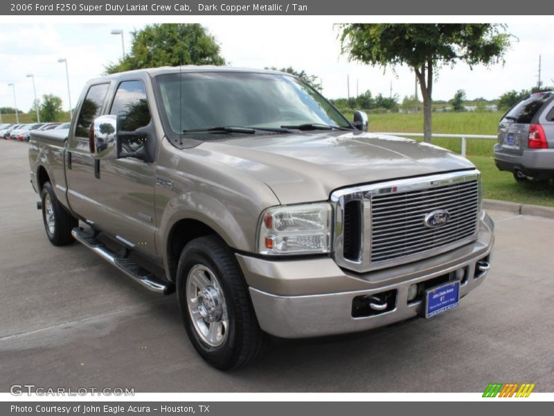 Dark Copper Metallic / Tan 2006 Ford F250 Super Duty Lariat Crew Cab