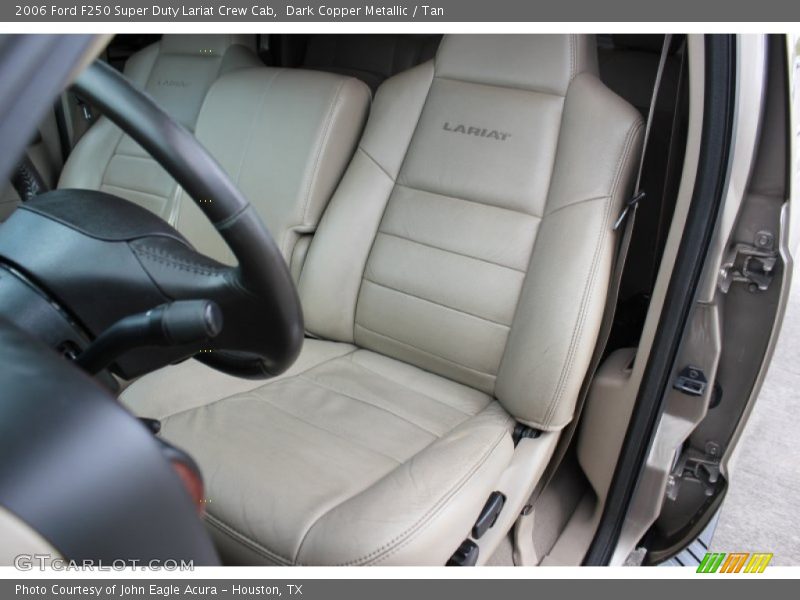 Dark Copper Metallic / Tan 2006 Ford F250 Super Duty Lariat Crew Cab