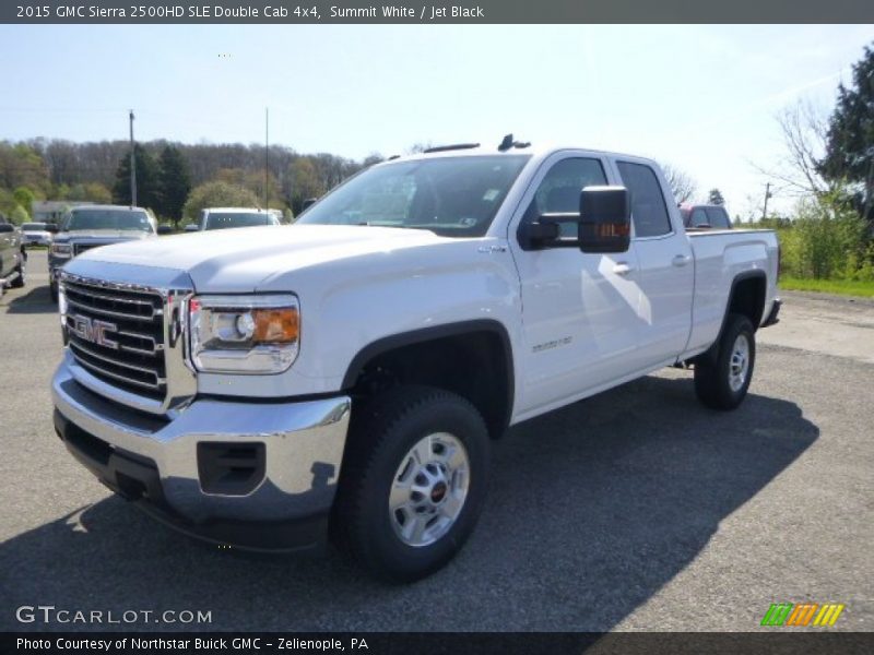 Summit White / Jet Black 2015 GMC Sierra 2500HD SLE Double Cab 4x4