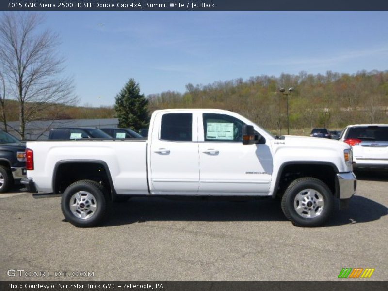 Summit White / Jet Black 2015 GMC Sierra 2500HD SLE Double Cab 4x4