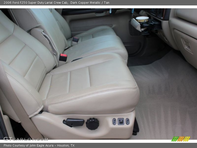 Dark Copper Metallic / Tan 2006 Ford F250 Super Duty Lariat Crew Cab