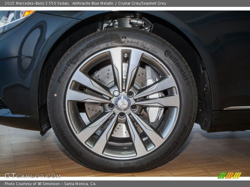 Anthracite Blue Metallic / Crystal Grey/Seashell Grey 2015 Mercedes-Benz S 550 Sedan
