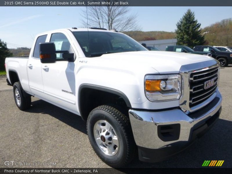 Summit White / Jet Black 2015 GMC Sierra 2500HD SLE Double Cab 4x4
