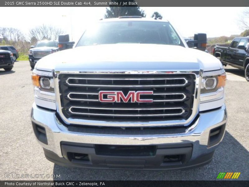 Summit White / Jet Black 2015 GMC Sierra 2500HD SLE Double Cab 4x4