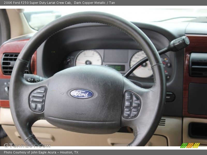 Dark Copper Metallic / Tan 2006 Ford F250 Super Duty Lariat Crew Cab