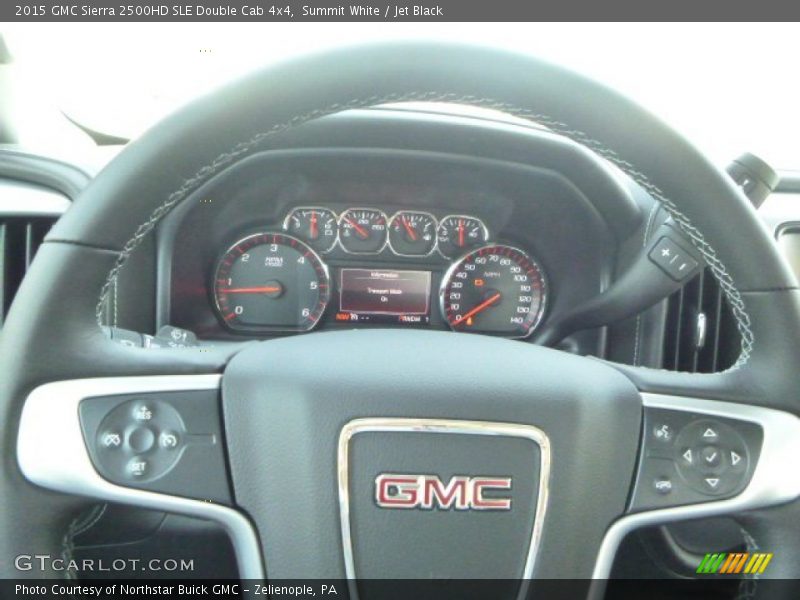 Summit White / Jet Black 2015 GMC Sierra 2500HD SLE Double Cab 4x4