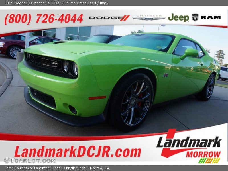 Sublime Green Pearl / Black 2015 Dodge Challenger SRT 392