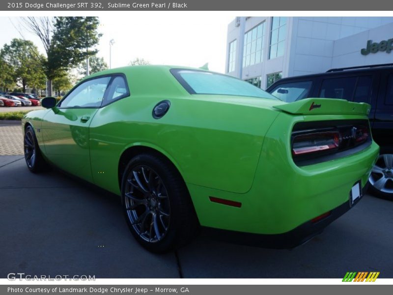 Sublime Green Pearl / Black 2015 Dodge Challenger SRT 392