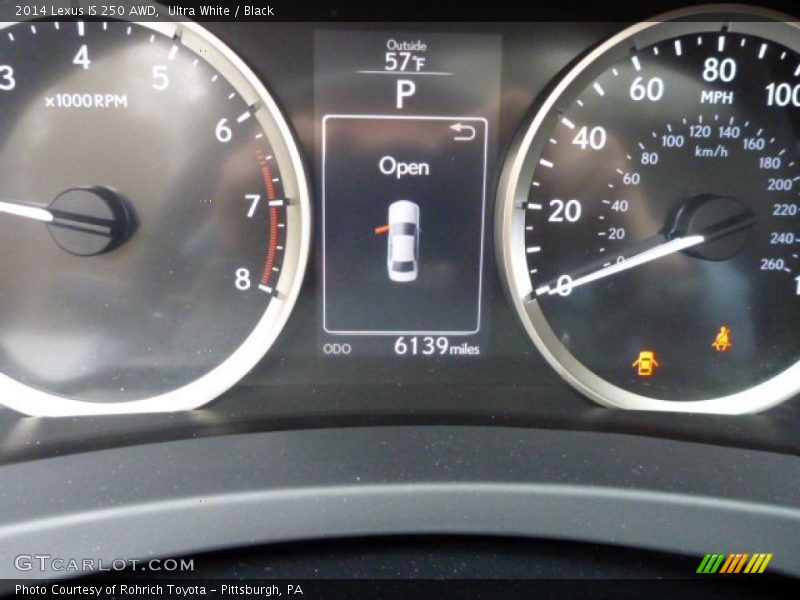 Ultra White / Black 2014 Lexus IS 250 AWD