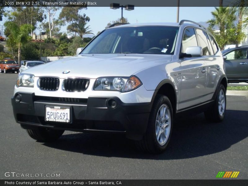 Titanium Silver Metallic / Black 2005 BMW X3 2.5i