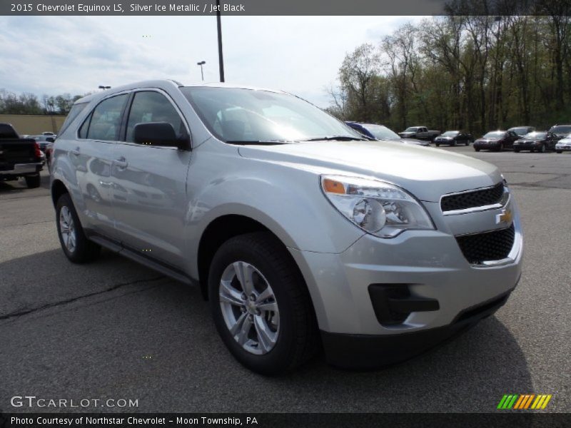 Silver Ice Metallic / Jet Black 2015 Chevrolet Equinox LS