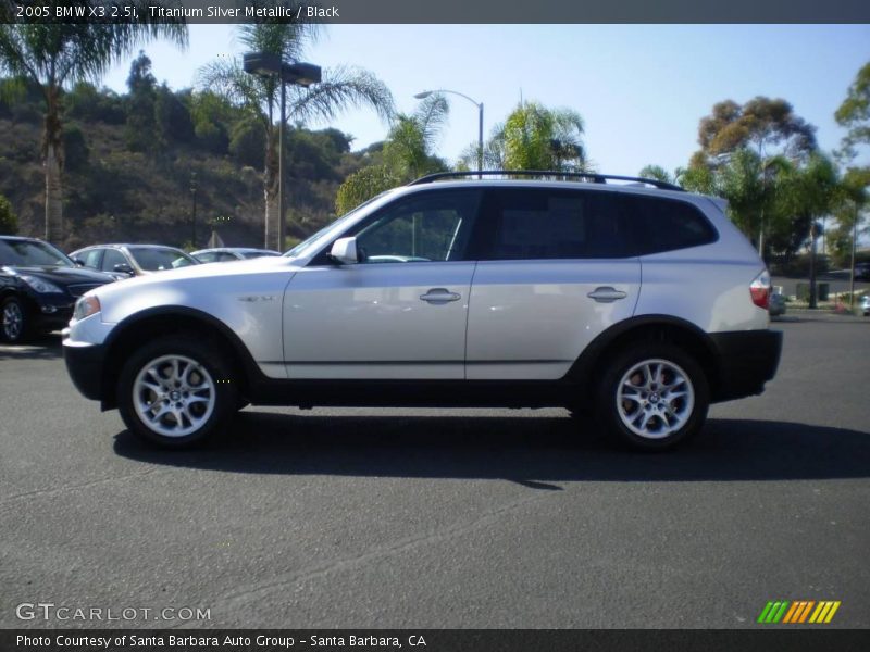Titanium Silver Metallic / Black 2005 BMW X3 2.5i