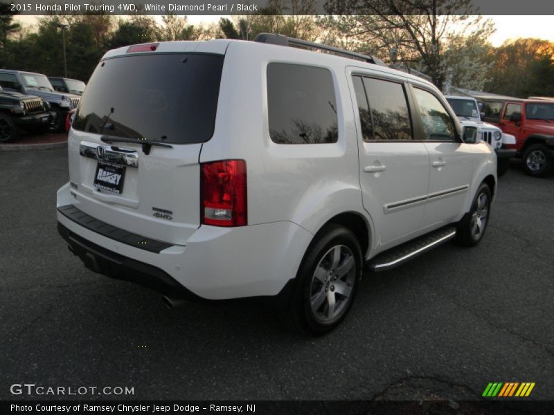White Diamond Pearl / Black 2015 Honda Pilot Touring 4WD