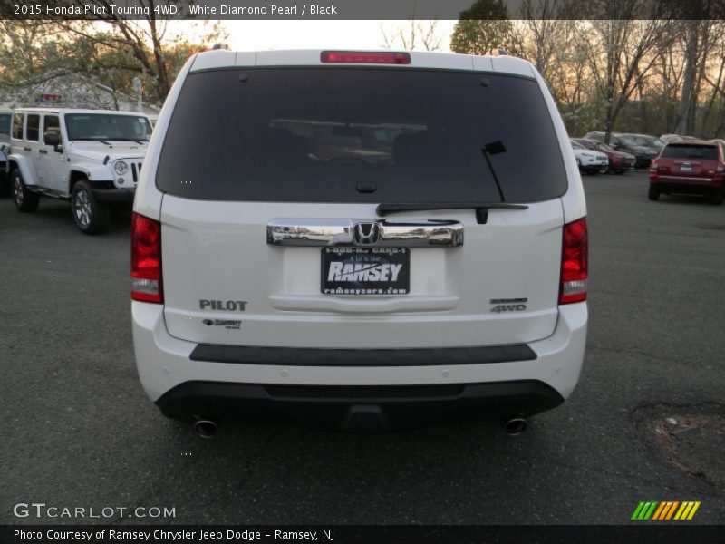 White Diamond Pearl / Black 2015 Honda Pilot Touring 4WD