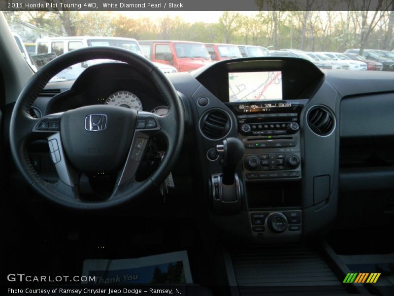 White Diamond Pearl / Black 2015 Honda Pilot Touring 4WD