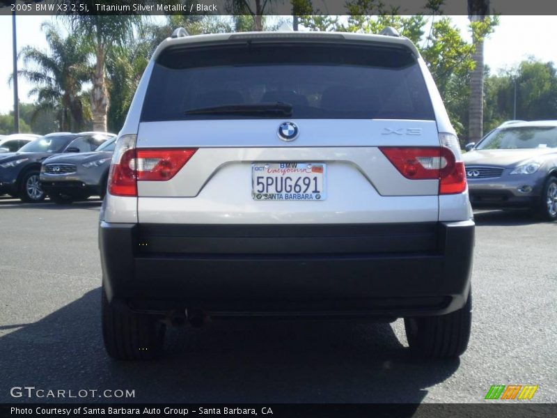 Titanium Silver Metallic / Black 2005 BMW X3 2.5i