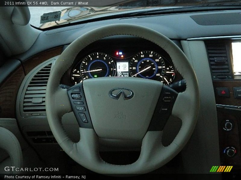 Dark Currant / Wheat 2011 Infiniti QX 56 4WD