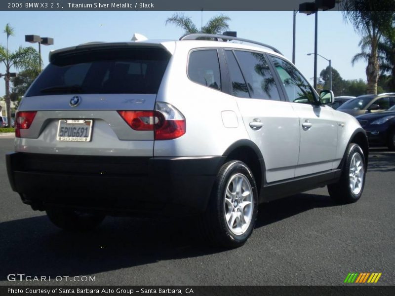 Titanium Silver Metallic / Black 2005 BMW X3 2.5i