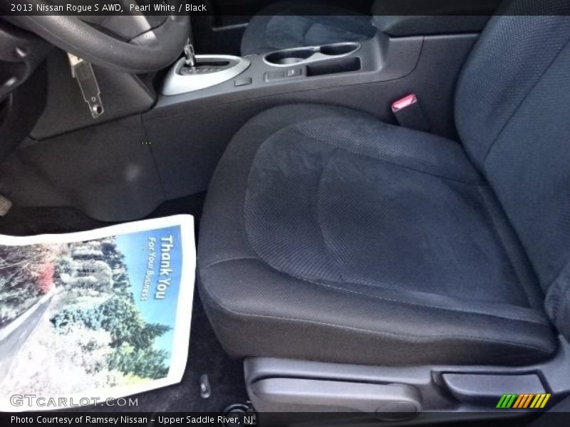 Pearl White / Black 2013 Nissan Rogue S AWD