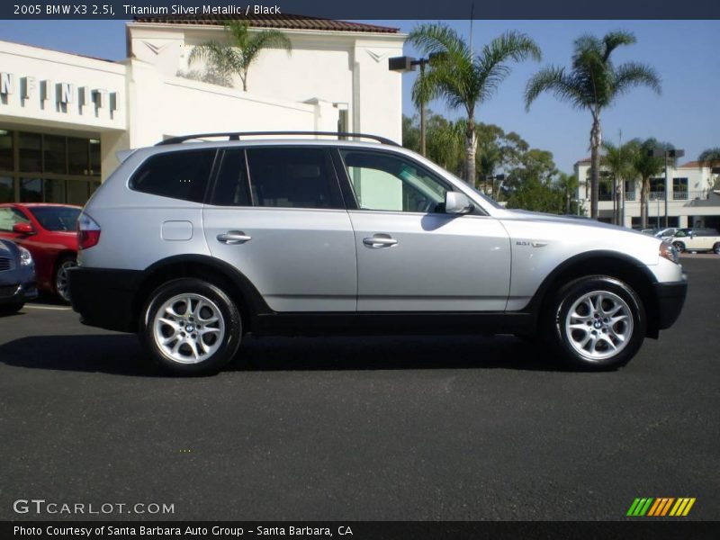 Titanium Silver Metallic / Black 2005 BMW X3 2.5i
