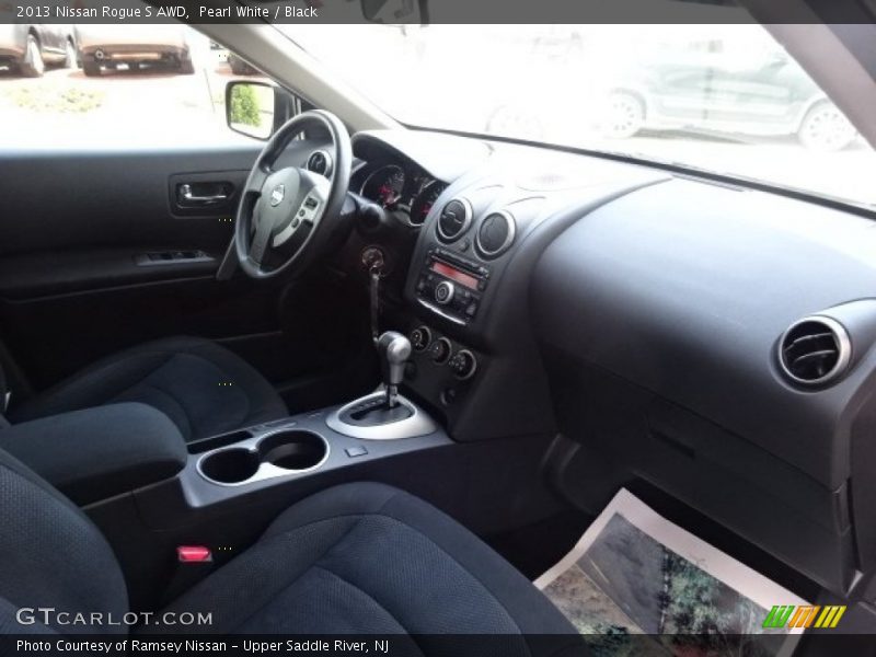 Pearl White / Black 2013 Nissan Rogue S AWD