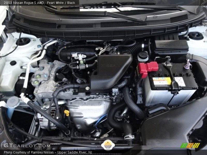 Pearl White / Black 2013 Nissan Rogue S AWD