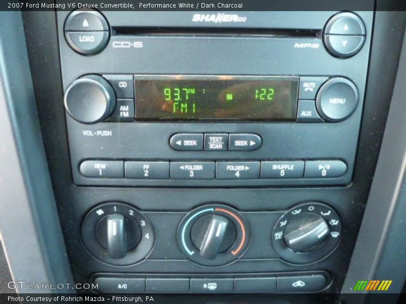 Performance White / Dark Charcoal 2007 Ford Mustang V6 Deluxe Convertible
