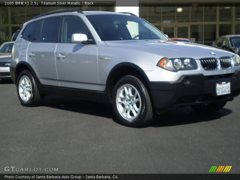 Titanium Silver Metallic / Black 2005 BMW X3 2.5i