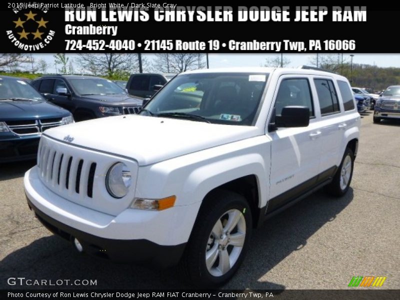 Bright White / Dark Slate Gray 2015 Jeep Patriot Latitude