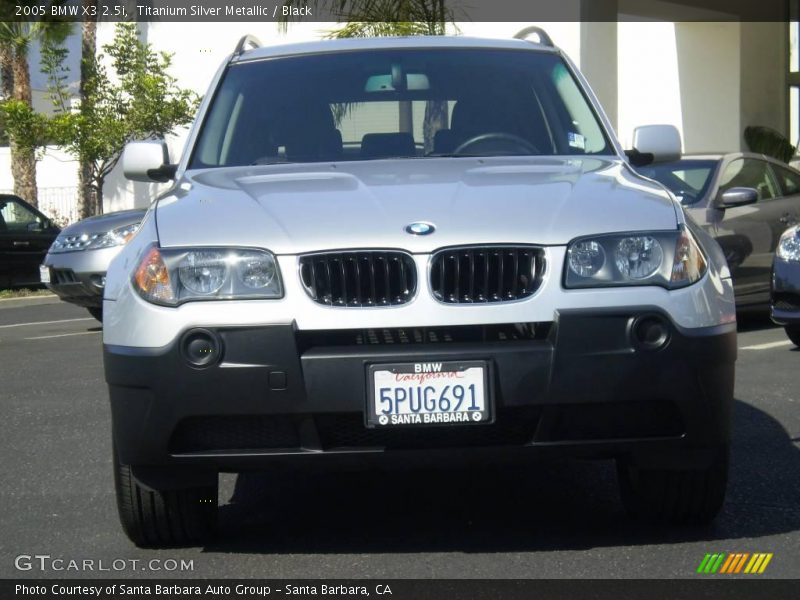 Titanium Silver Metallic / Black 2005 BMW X3 2.5i