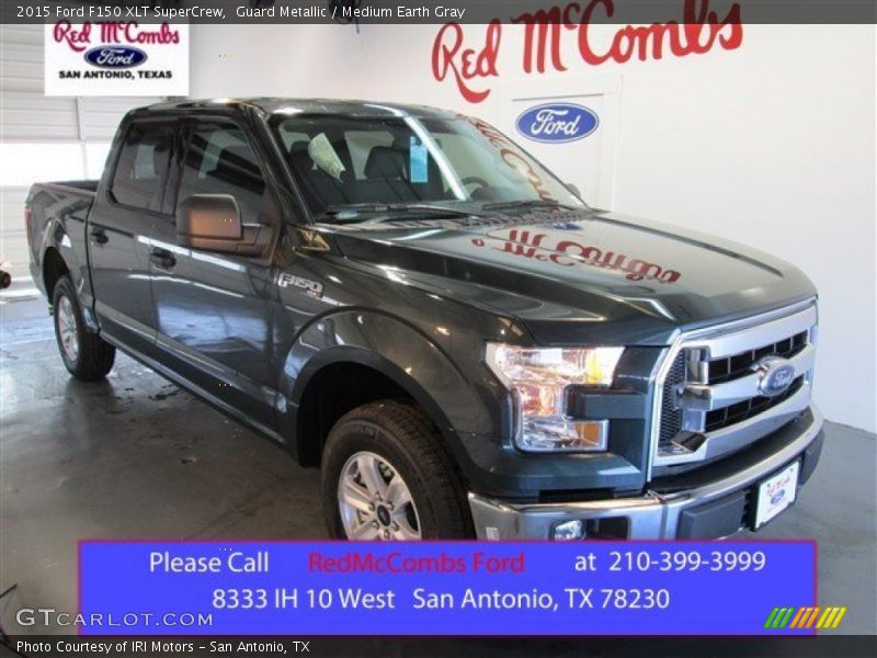 Guard Metallic / Medium Earth Gray 2015 Ford F150 XLT SuperCrew