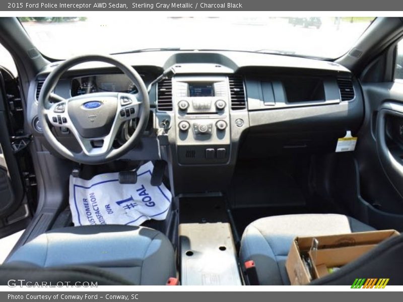 Sterling Gray Metallic / Charcoal Black 2015 Ford Police Interceptor AWD Sedan