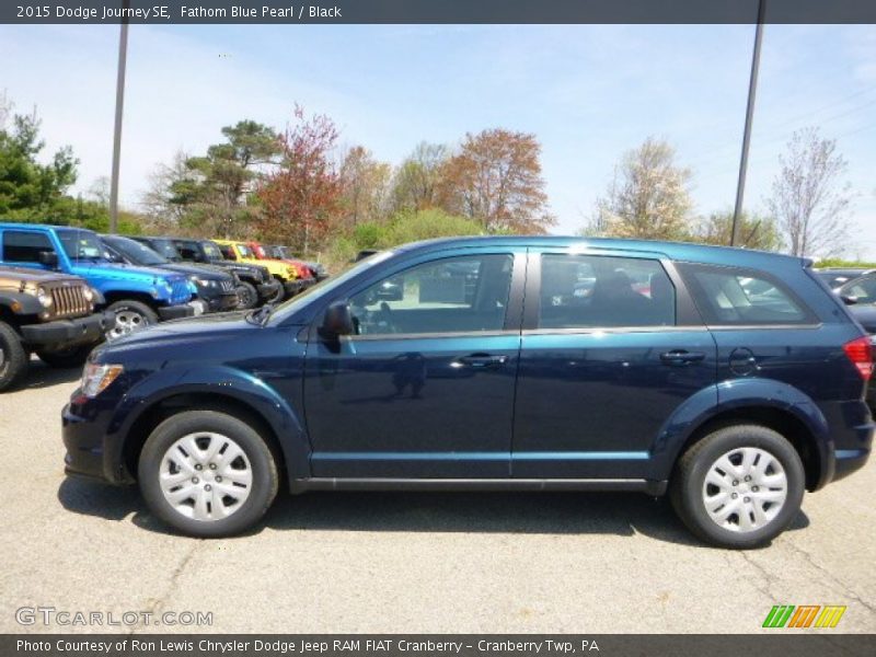 Fathom Blue Pearl / Black 2015 Dodge Journey SE
