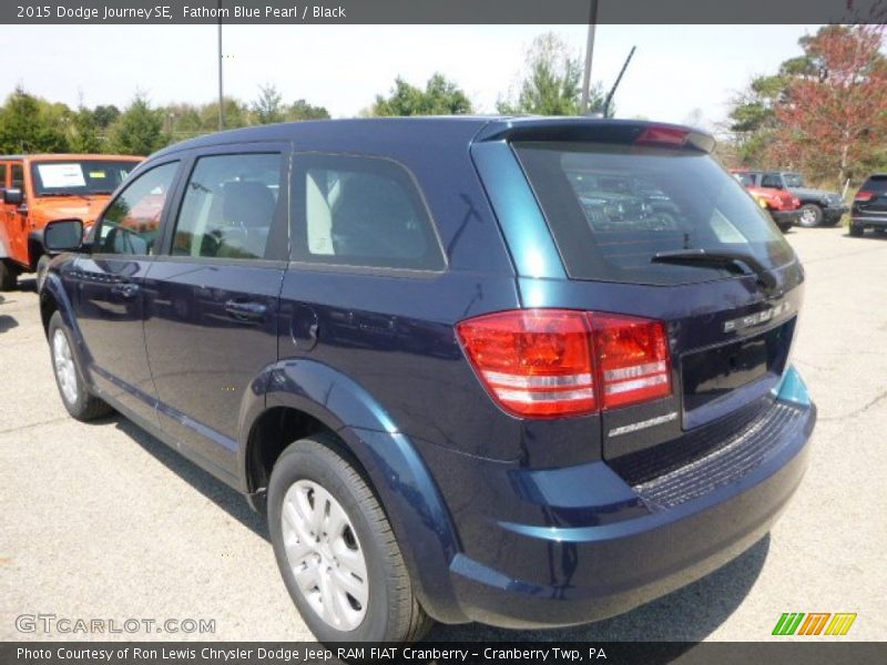 Fathom Blue Pearl / Black 2015 Dodge Journey SE