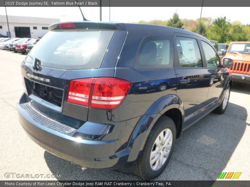 Fathom Blue Pearl / Black 2015 Dodge Journey SE