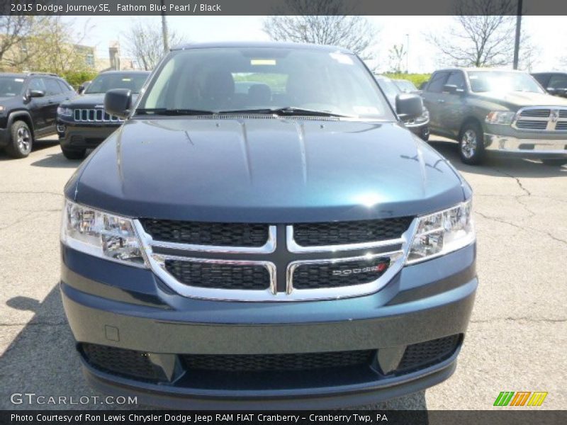 Fathom Blue Pearl / Black 2015 Dodge Journey SE