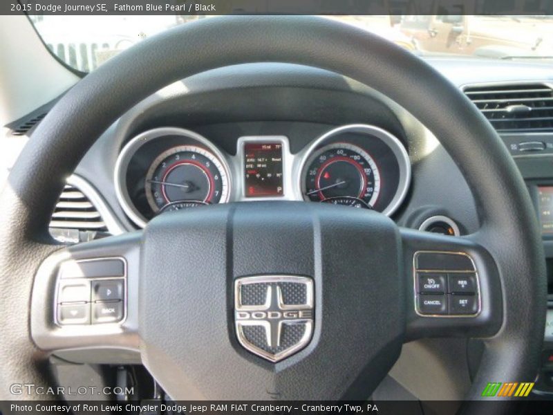 Fathom Blue Pearl / Black 2015 Dodge Journey SE