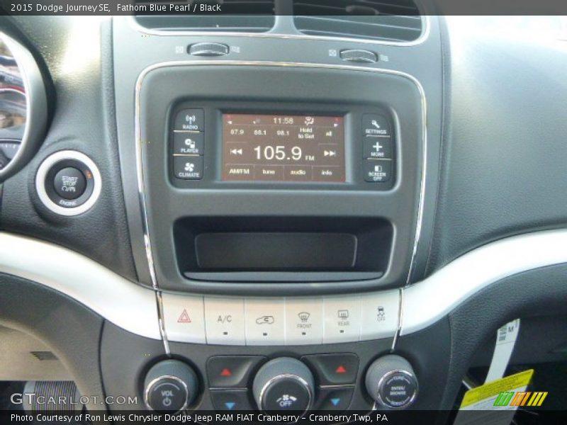 Fathom Blue Pearl / Black 2015 Dodge Journey SE