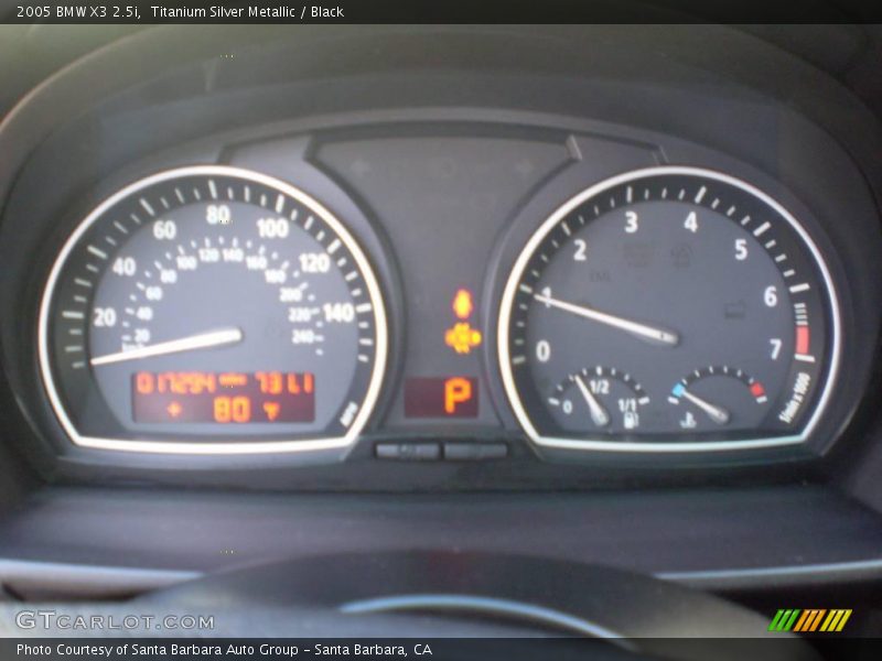 Titanium Silver Metallic / Black 2005 BMW X3 2.5i
