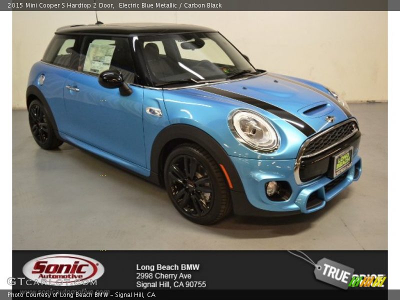 Electric Blue Metallic / Carbon Black 2015 Mini Cooper S Hardtop 2 Door